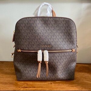 NEW. Michael Kors Rhea Zip Medium Slim Backpack.